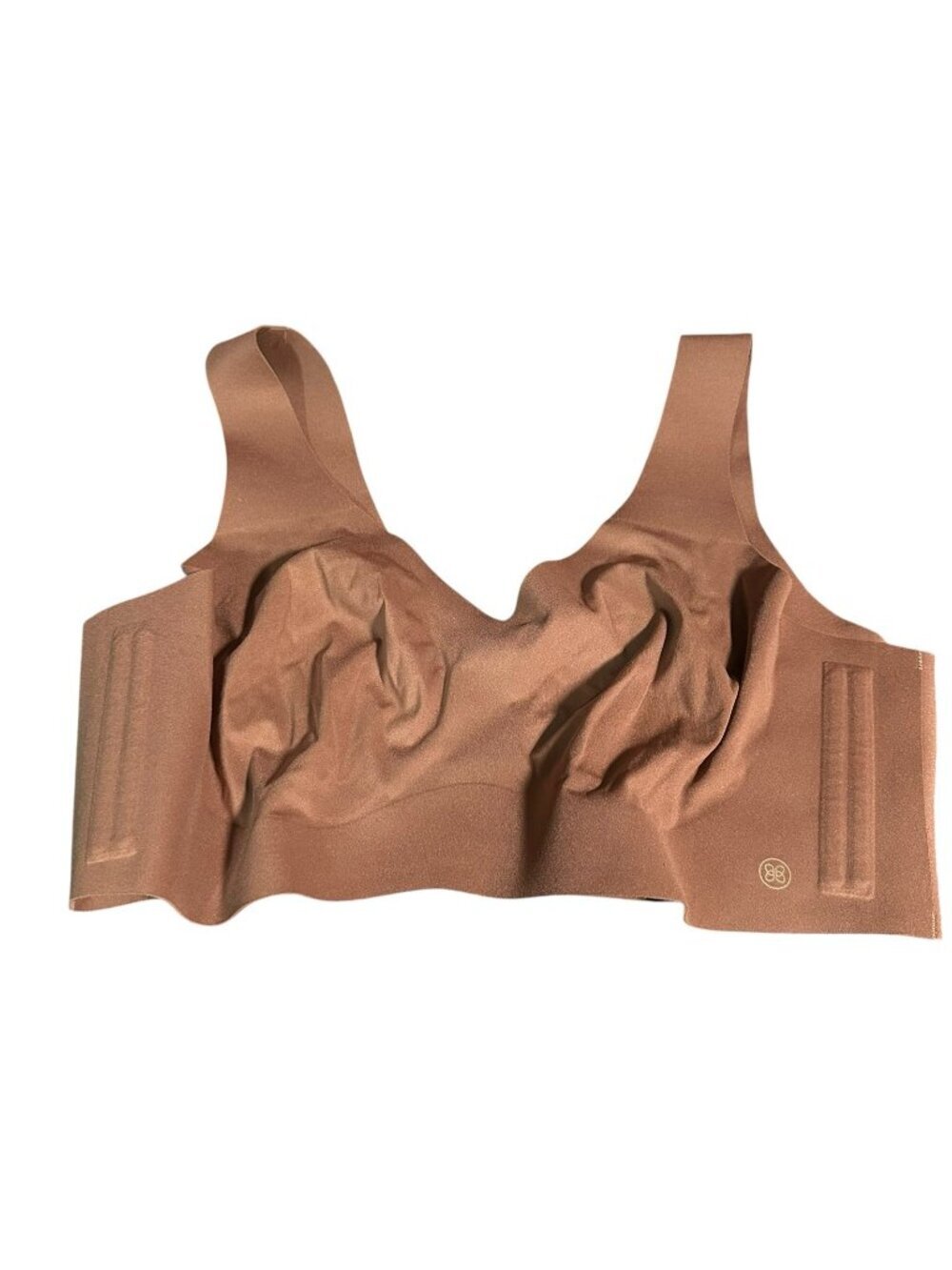 Honeylove Wireless Bra XL Brown Seamless Support Comfort Lift Bra V Neck